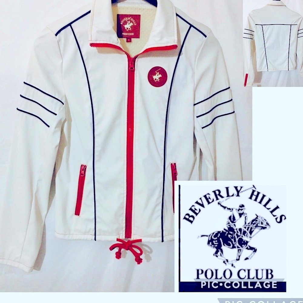 VINTAGE BEVERLY HILLS  WHITE LEATHER JACKET